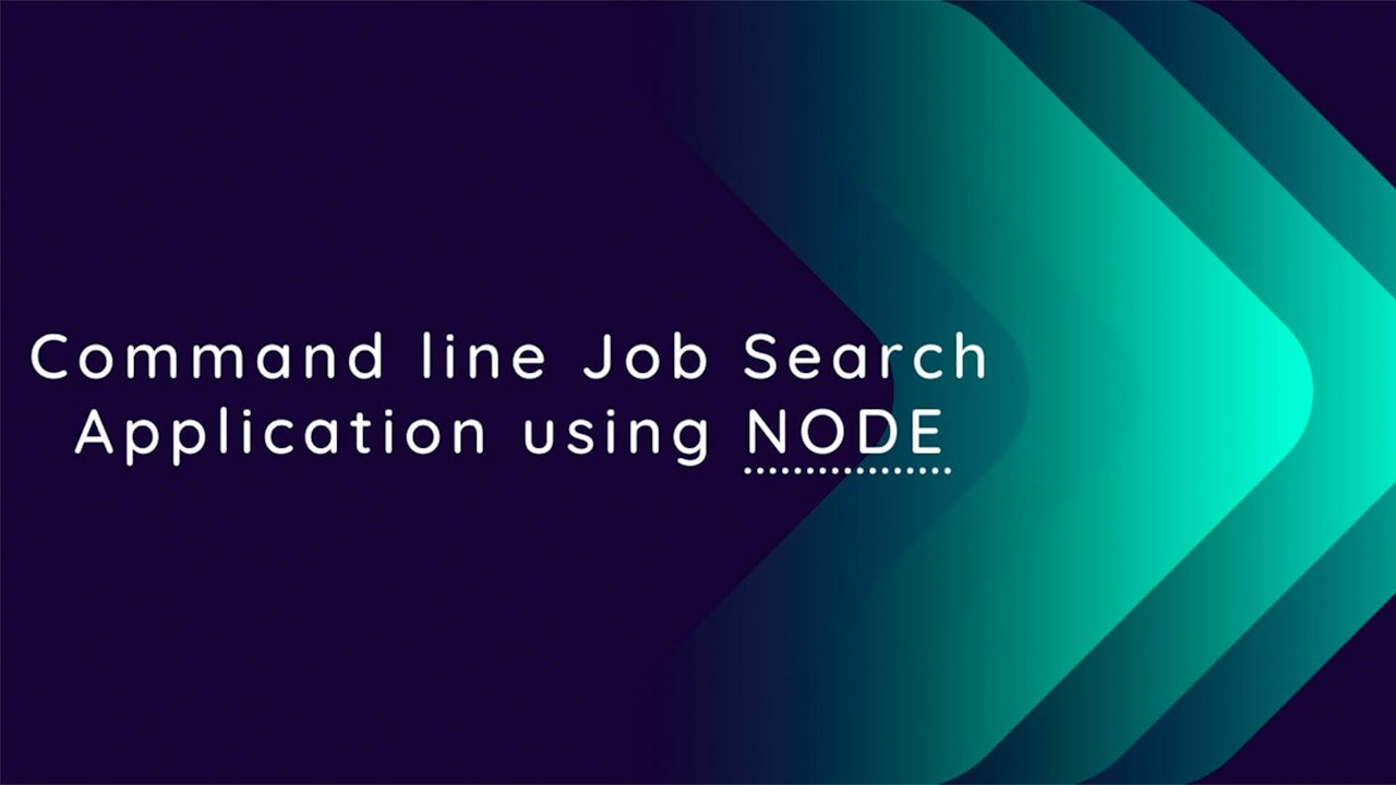 Command Line Job Search Application using Node.js