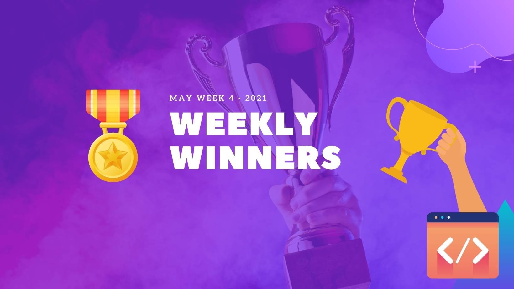 DevDojo Weekly Winners Week 4 May 2021 - DevDojo