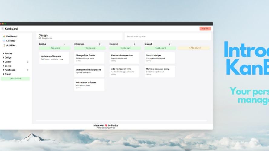Introducing KanBoard - Your Personal Project Management Tool 🚀✨