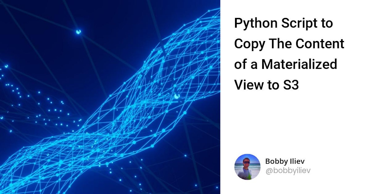 Python Script to Copy The Content of a Materialized View to S3