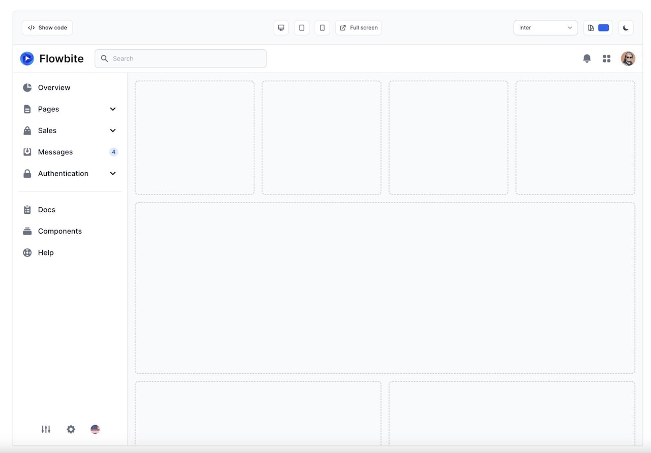 How to build an application shell layout for Tailwind CSS