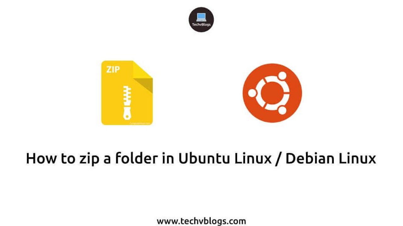 How to zip a folder in Ubuntu Linux / Debian Linux