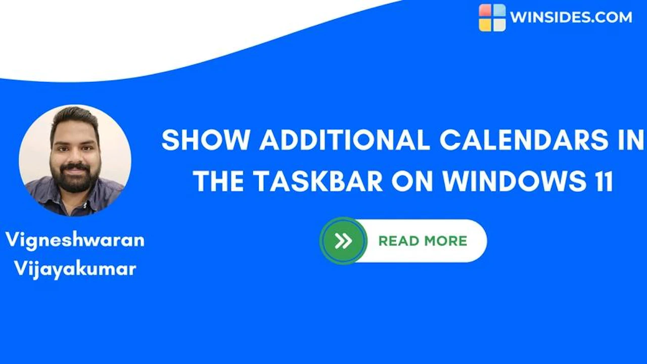 Show Additional Calendars in the Taskbar on Windows 11