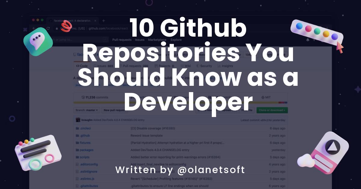 10+ Github Repositories You Should Know as a Developer