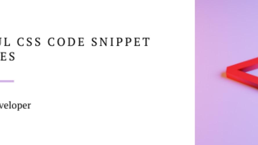 7 Useful CSS code snippet Websites