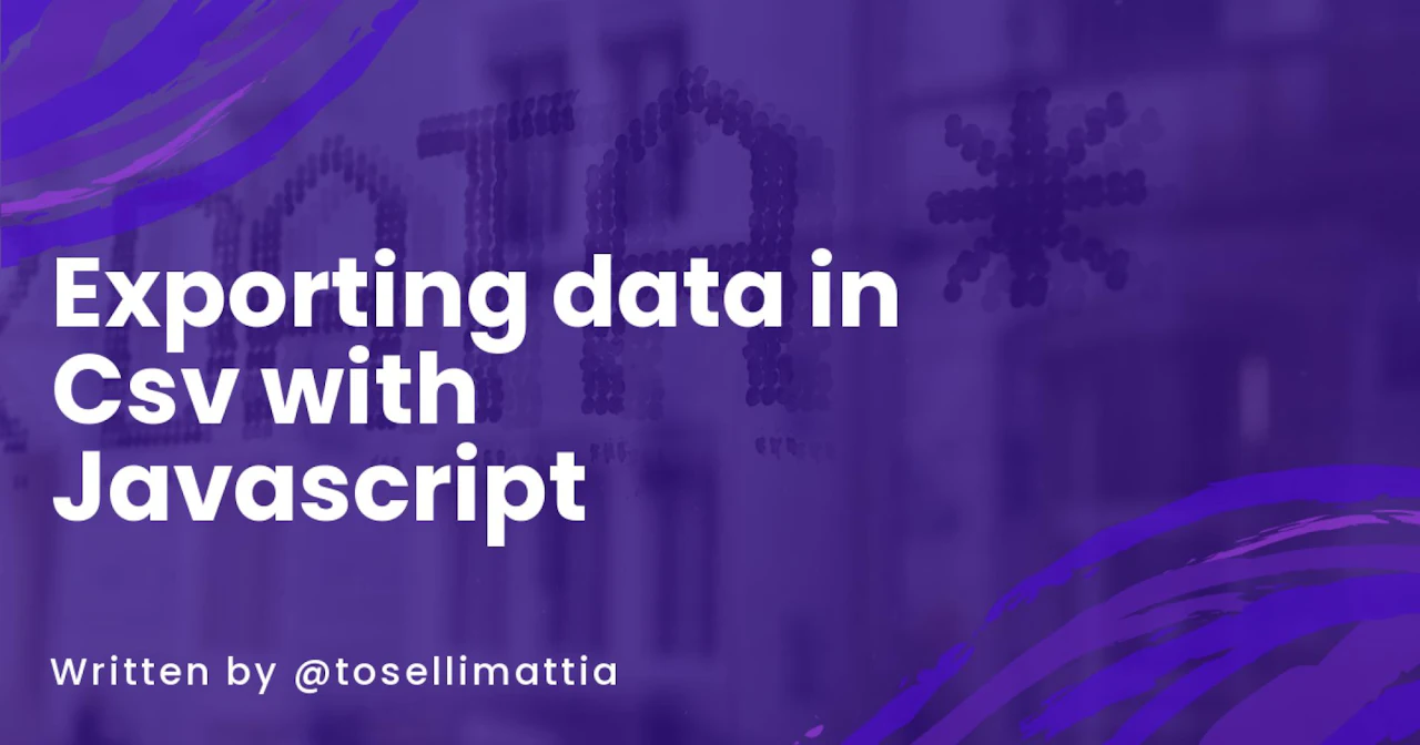 Exporting data in Csv with Javascript