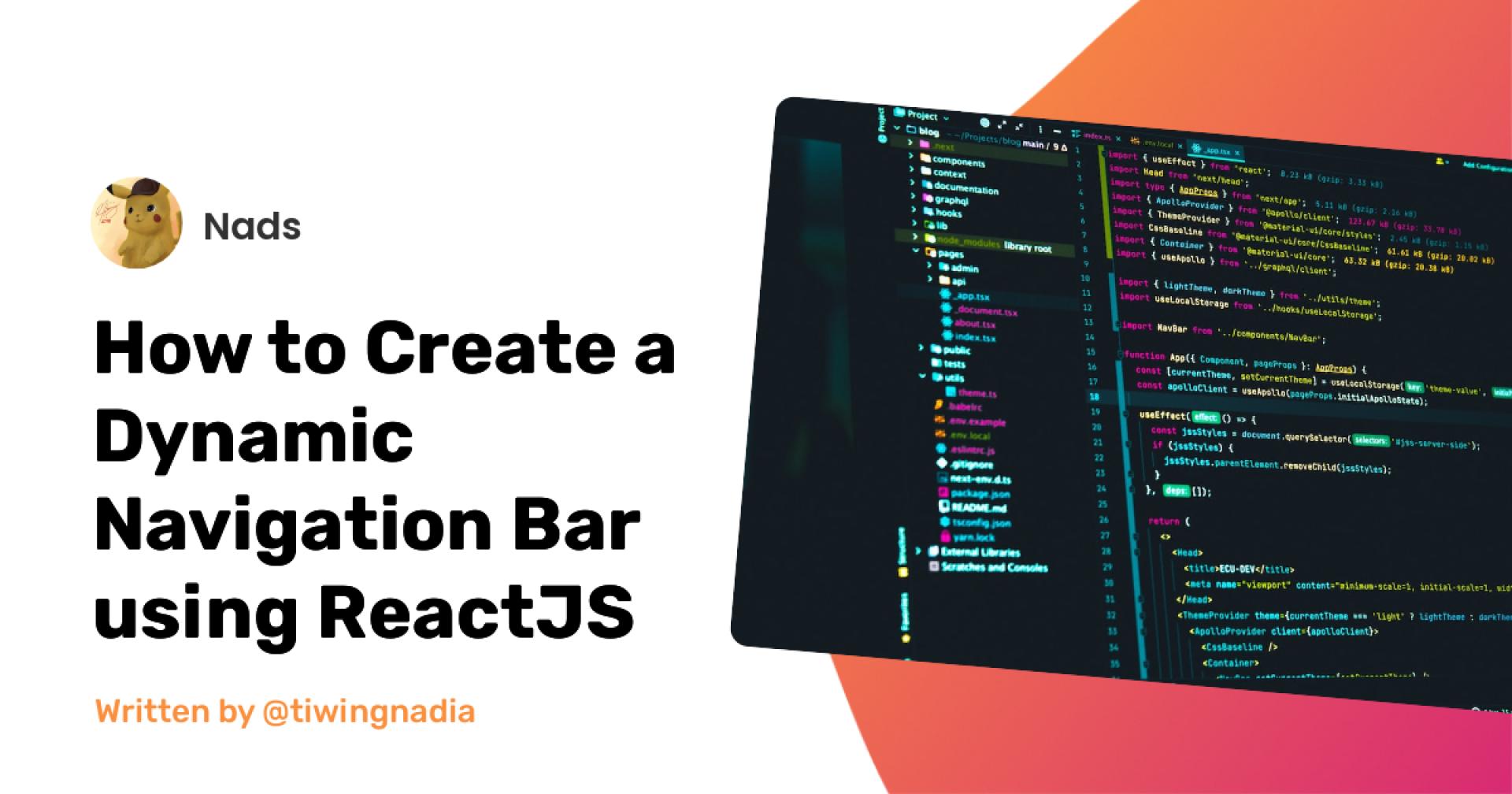 How to Create a Dynamic Navigation Bar using ReactJS