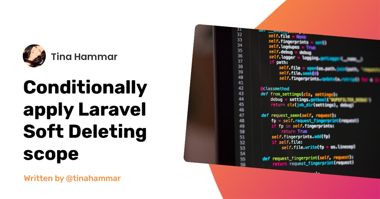 Conditionally apply Laravel Soft Deleting scope