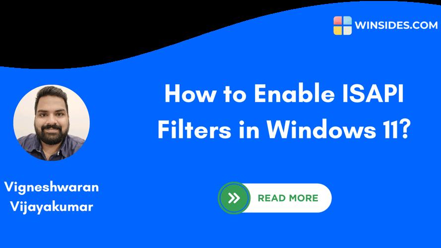 How Do I Enable ISAPI Filters in Windows 11?