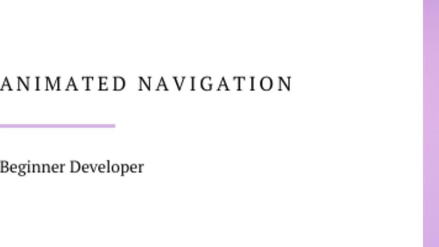 Animated Navigation