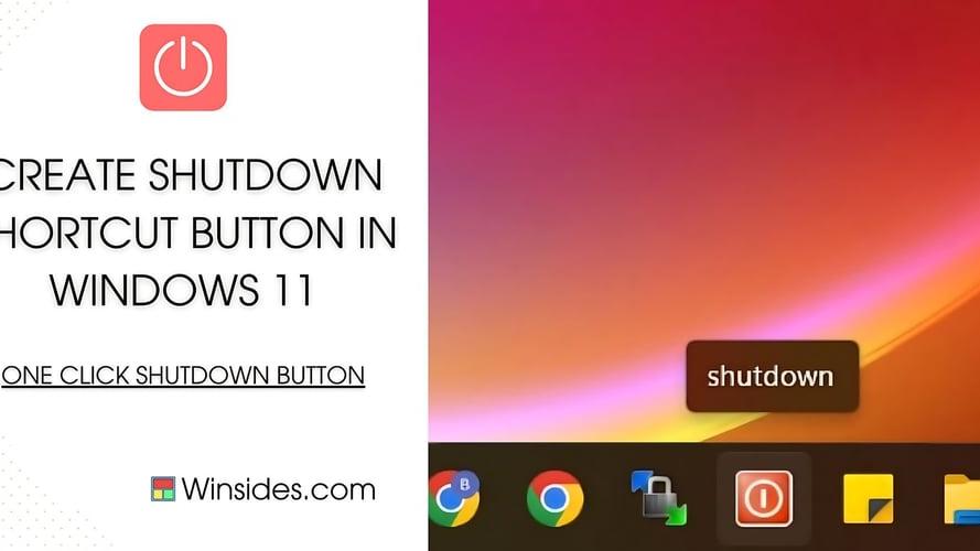 Create Shutdown Shortcut Button Windows 11