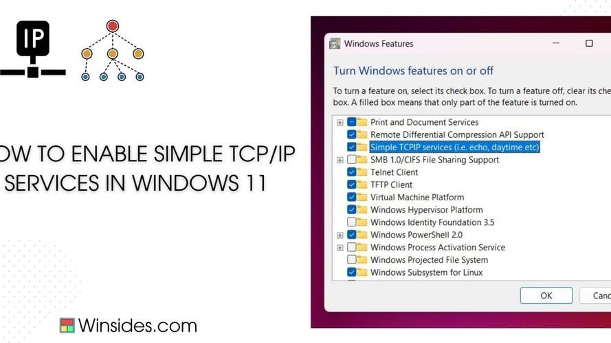 How to Enable Simple TCP/IP Services in Windows 11?