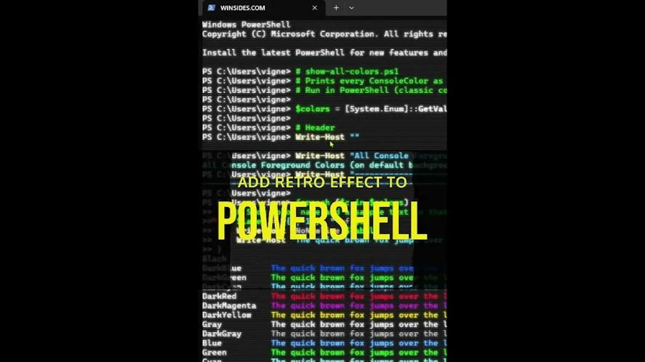 PowerShell Retro Terminal Effects