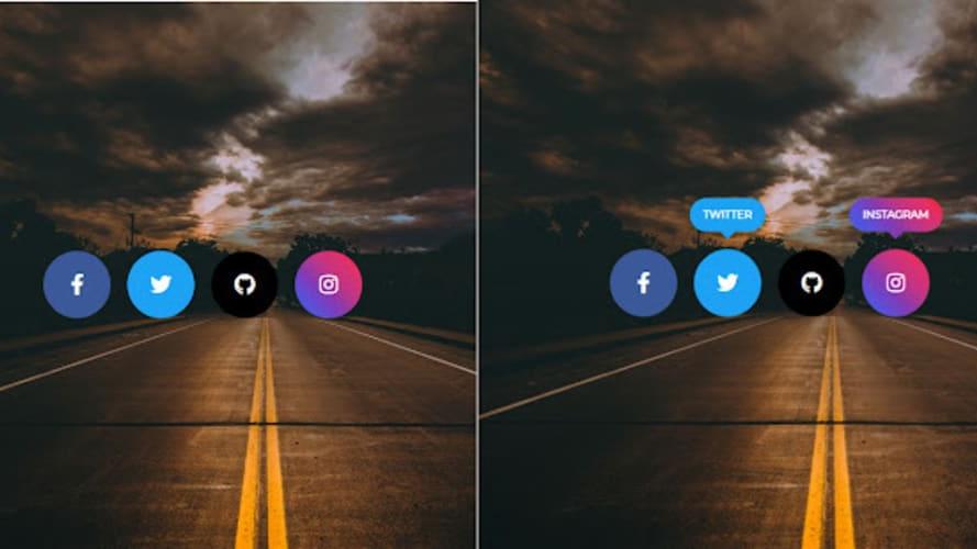 Social media icons HTML and CSS