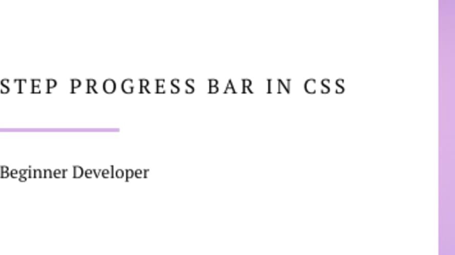 Step progress bar in CSS