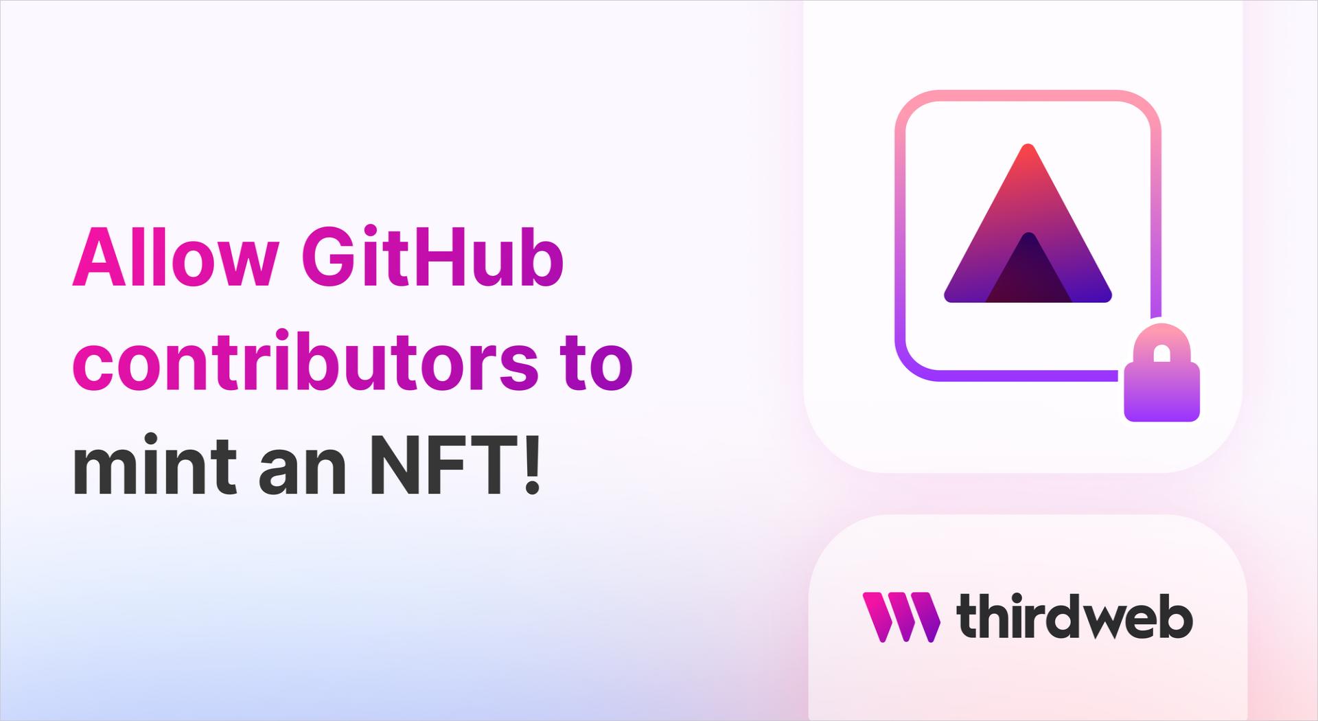 Allow GitHub contributors to mint an NFT