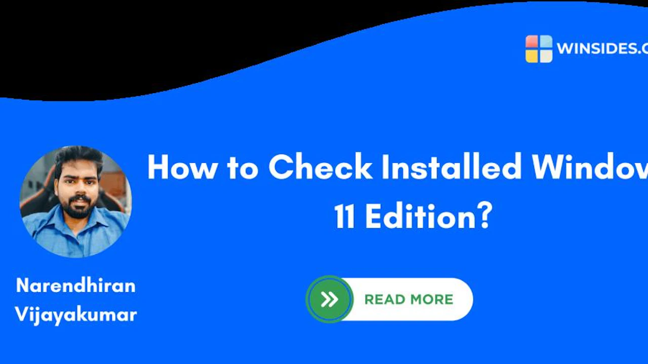 How to Check Installed Windows 11 Edition?